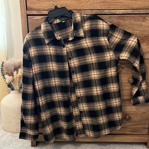 Tan/black flannel
